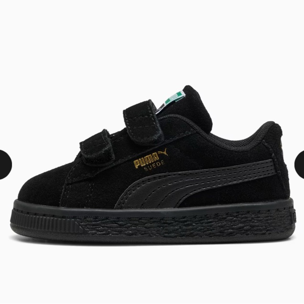 PUMA Kids Black Suede Sneakers